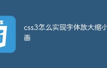 css3怎么实现字体放大缩小动画