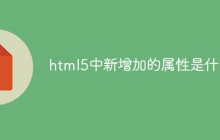 html5中新增加的属性是什么