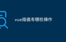 vue插值有哪些操作