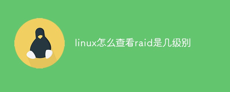 Comment vérifier le niveau de raid sous Linux