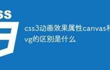 css3动画效果属性canvas和svg的区别是什么