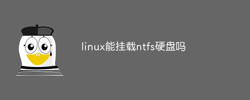 linux能挂载ntfs硬盘吗