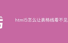 html5怎么让表格线看不见