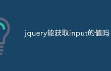 jquery能获取input的值吗