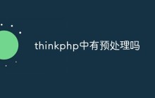 thinkphp中有预处理吗