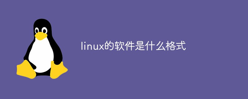 linux的軟體是什麼格式