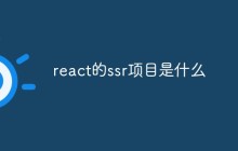 react的ssr项目是什么