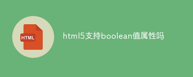html5支持boolean值属性吗