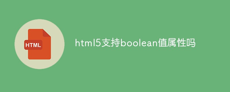 html5 はブール値属性をサポートしていますか?