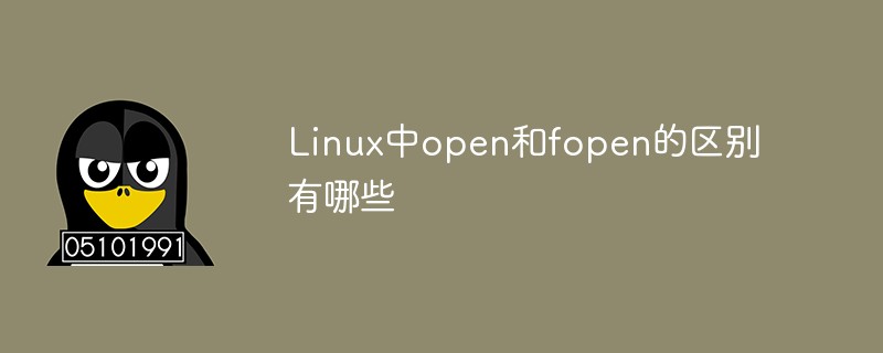 Linux中open和fopen的差別有哪些