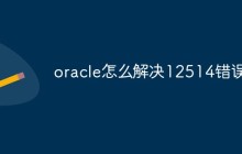 oracle怎么解决12514错误