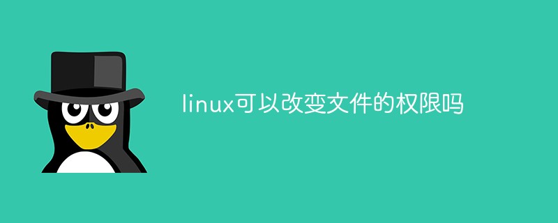 linux可以改变文件的权限吗