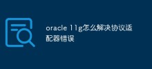 oracle 11g怎麼解決協定適配器錯誤