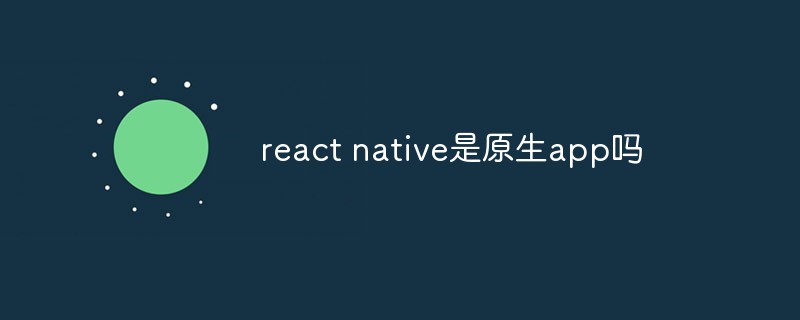 React Native はネイティブ アプリですか?