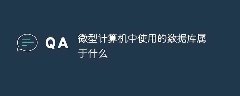 마이크로컴퓨터에 사용되는 데이터베이스란 무엇인가?