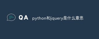 python和jquery是什么意思