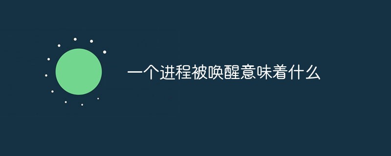 프로세스가 깨어난다는 것은 무엇을 의미합니까?