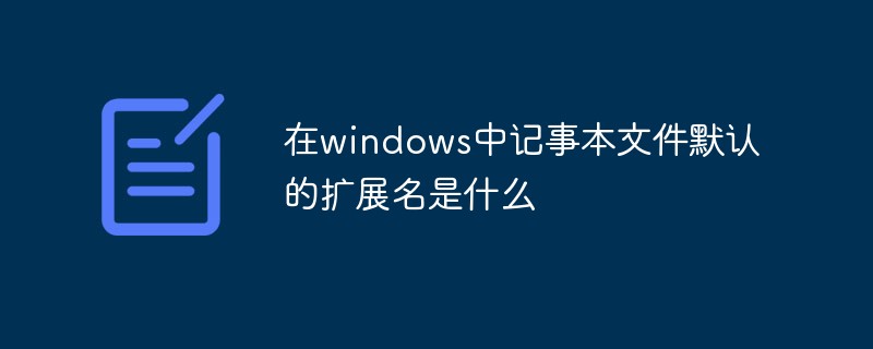 在windows中记事本文件默认的扩展名是什么