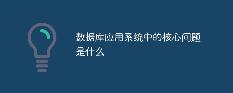 数据库应用系统中的核心问题是什么