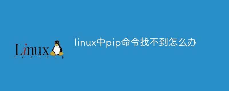 Que dois-je faire si la commande pip est introuvable sous Linux ?