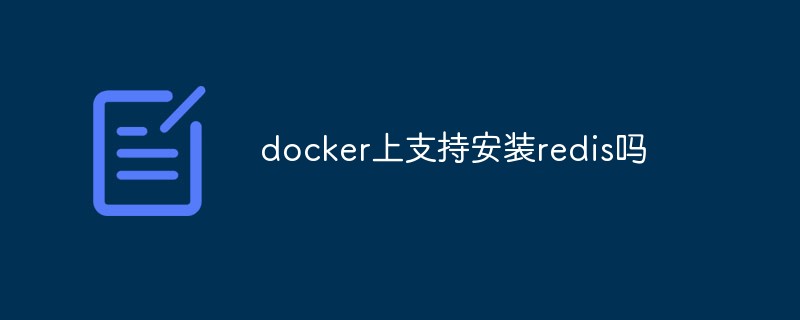 Docker에서 Redis 설치가 지원됩니까?