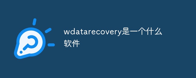 wdatarecovery是一个什么软件