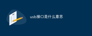 usb接口是什么意思