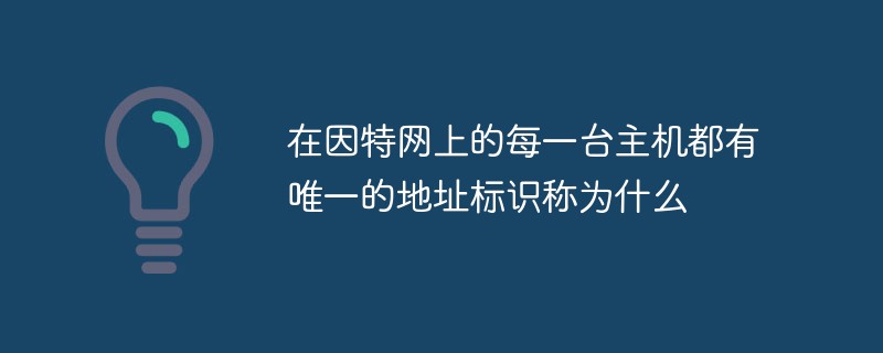 在因特網上的每一台主機都有唯一的位址識別稱為什麼