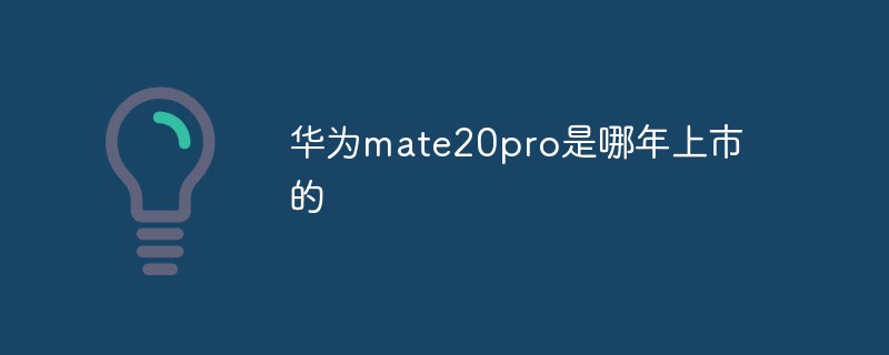 In what year was Huawei mate20pro launched?