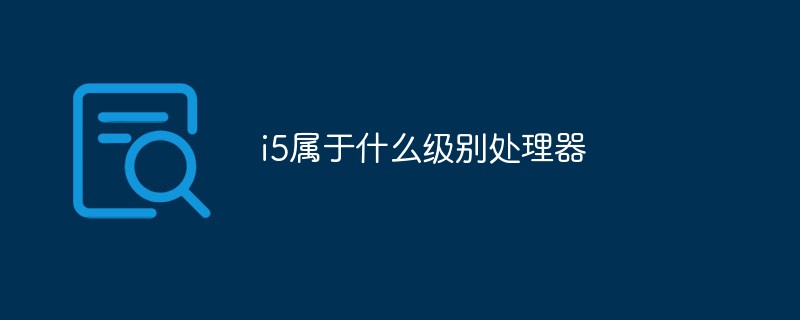 i5 はプロセッサのどのレベルに属しますか?