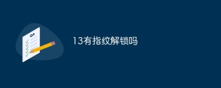 13有指纹解锁吗