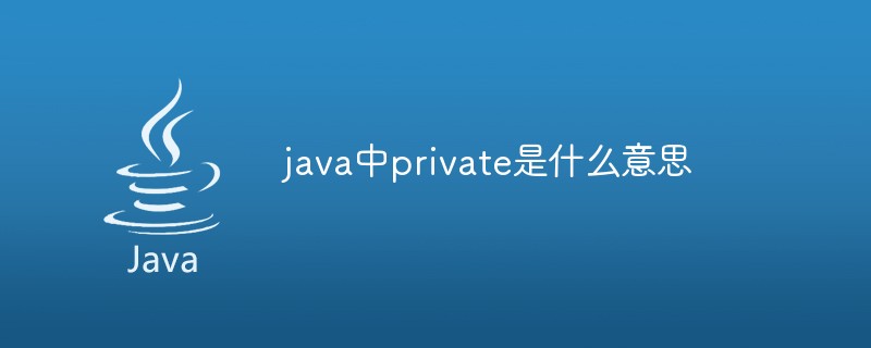 Javaでプライベートとはどういう意味ですか