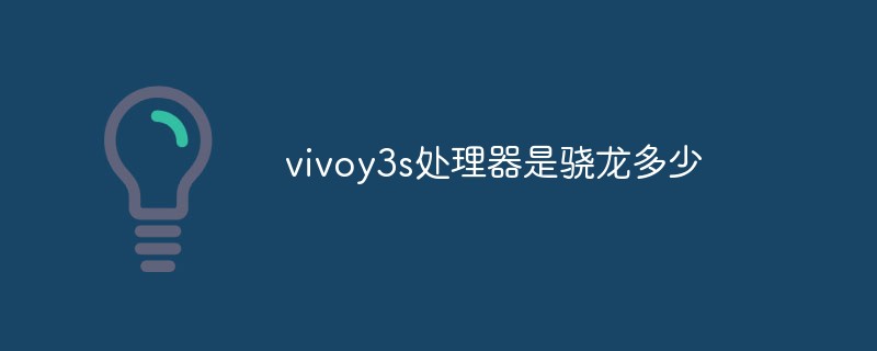 What is the Snapdragon processor of vivoy3s?