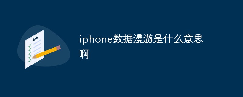 iphone数据漫游是什么意思啊