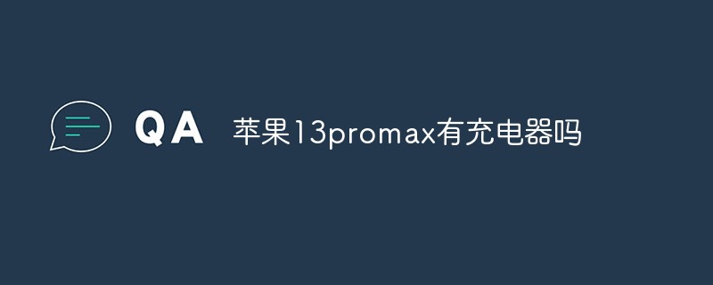 Apple 13promax에 충전기가 있습니까?