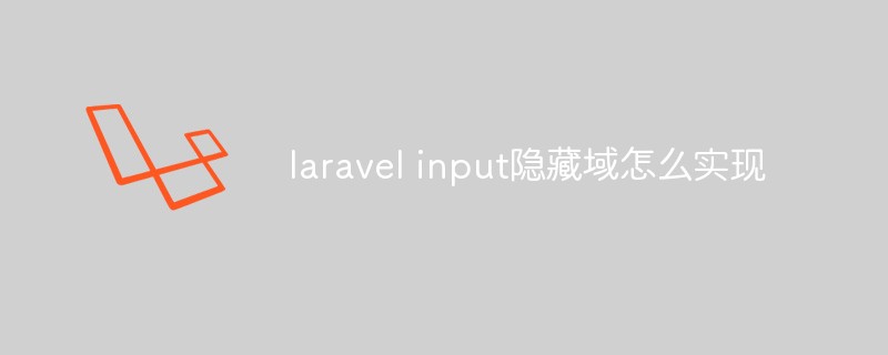 Comment implémenter le champ caché d'entrée Laravel