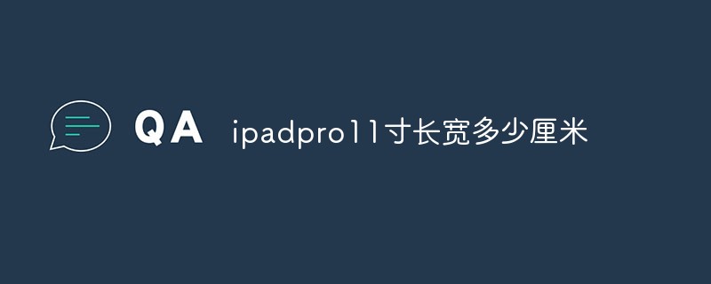 ipad pro11インチの縦横は何センチですか？