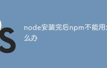 node安装完后npm不能用怎么办