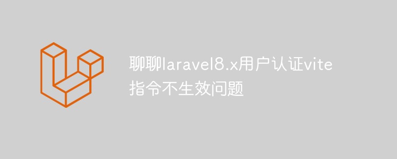 解决laravel8.x用户认证vite指令不生效问题