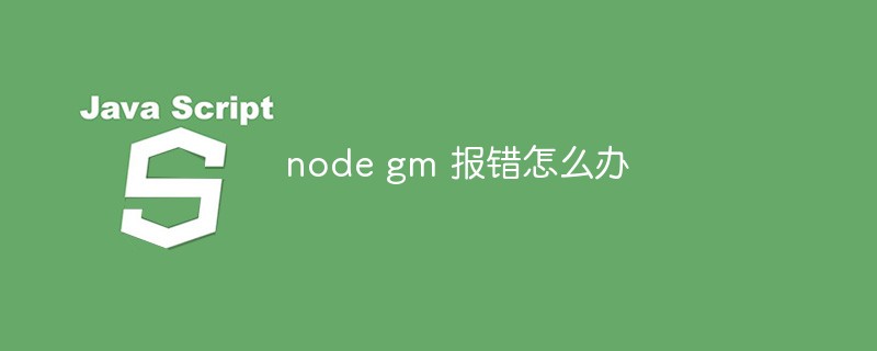 node gm이 오류를 보고하는 경우 수행할 작업