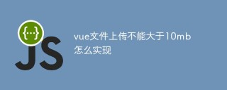 vue文件上传不能大于10mb怎么实现