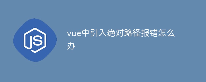 Vue에 절대 경로를 도입할 때 오류가 발생하면 어떻게 해야 합니까?