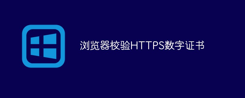 手把手教你在浏览器校验HTTPS数字证书
