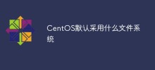CentOS預設採用什麼檔案系統