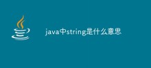 java中string是什麼意思