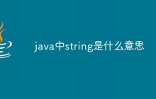 java中string是什么意思