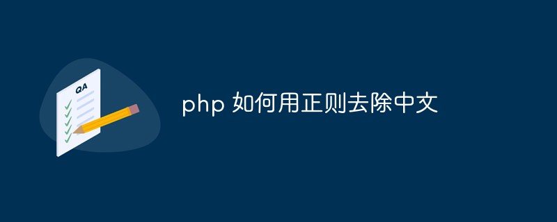 正規表現を使用してPHPで漢字を削除する方法