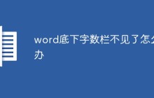 word底下字数栏不见了怎么办