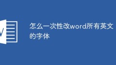 怎麼一次改word所有英文的字體