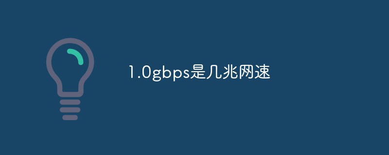 1.0gbpsは何メガビットのネットワーク速度ですか?